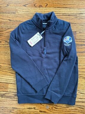 VINEYARD VINES Kids Navy Ryder Cup Shep Shirt Half Zip